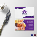 Spa Center Business Card Template Throughout Massage Therapy Business Card Templates