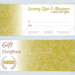 Spa Giftrtificate Template Sample Templates Printable Free Pertaining To Spa Day Gift Certificate Template