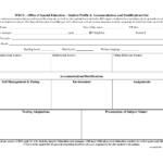 Special Education Accommodations Checklist | Special Pertaining To Blank Iep Template