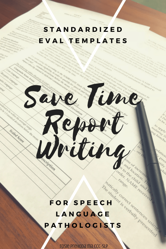 Speech And Language Report Template
