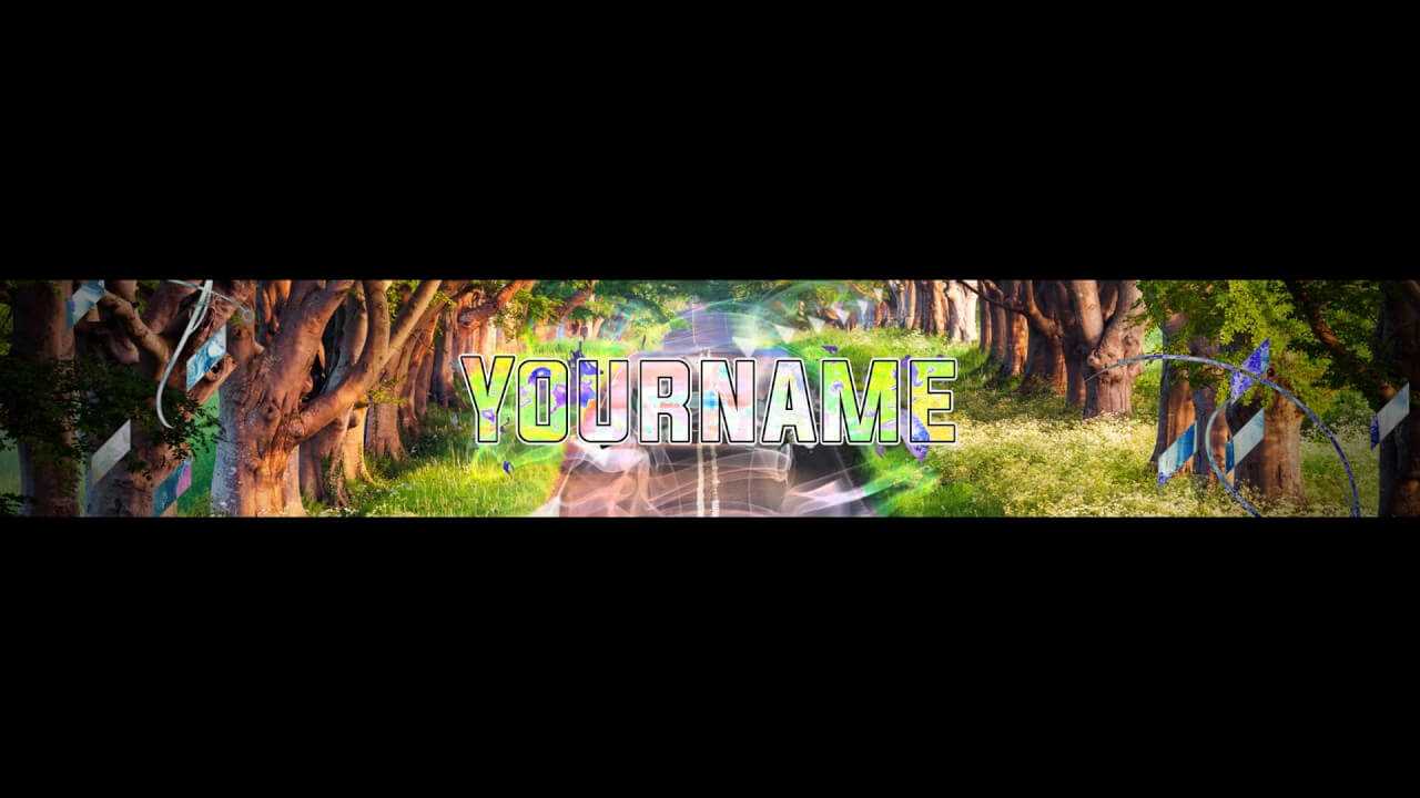 [Speedart] Youtube Banner / Channel Art Template – [Gimp And Photoshop] +  Download [Tree Alley] Regarding Youtube Banner Template Gimp