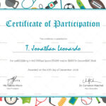 Sports Participation Certificate Template With Templates For Certificates Of Participation