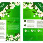 Spring Flowers Welcome Brochure Template Design With Welcome Brochure Template