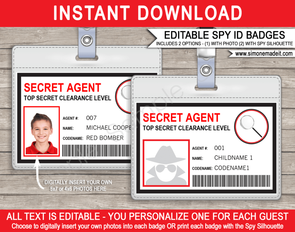 Spy Id Card Template Choice Image – Template Design Ideas In Mi6 Id
