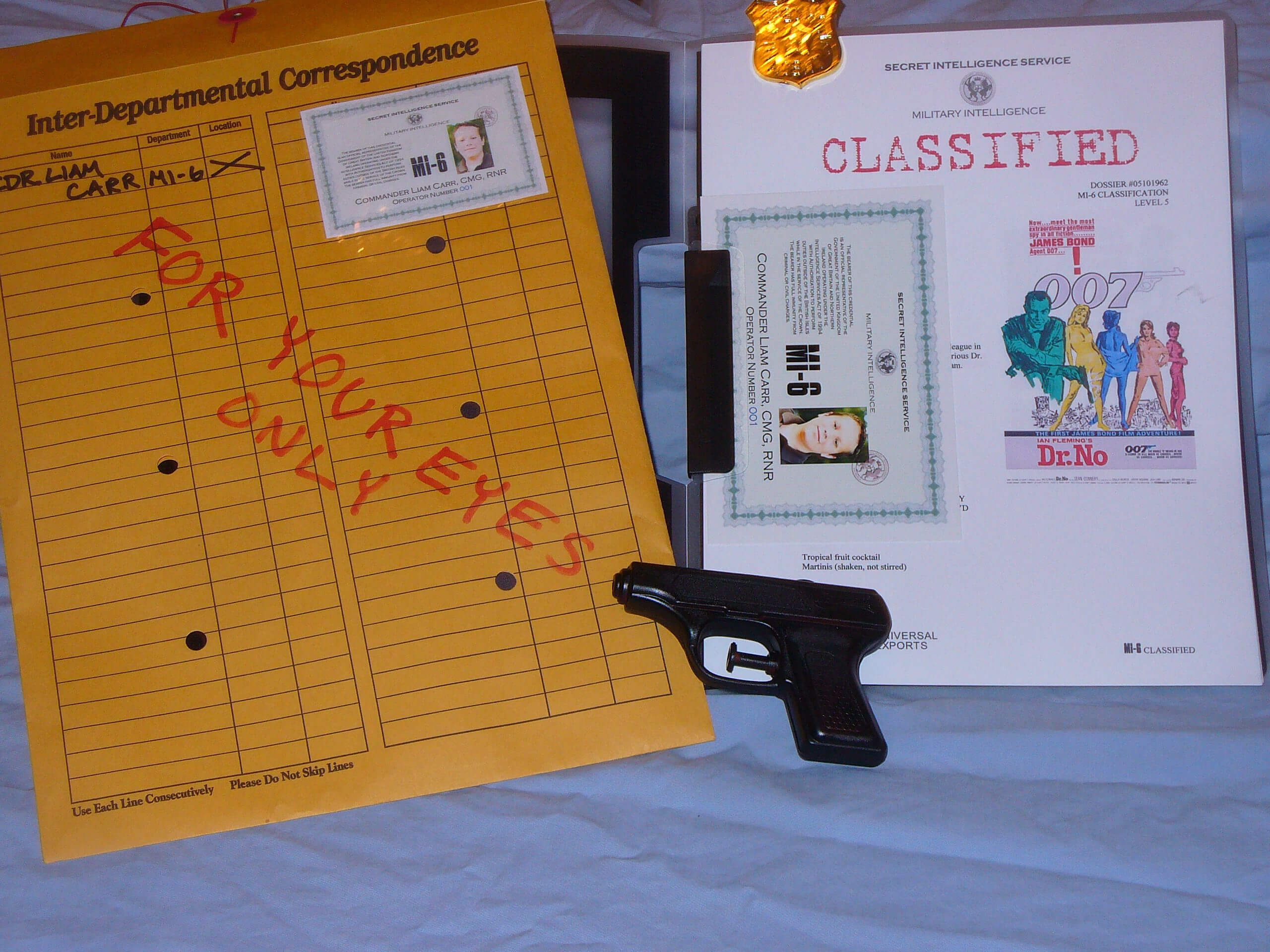 Spy Kits: Mi6 Identification Card, Dossier Of Each Movie Regarding Mi6 Id Card Template
