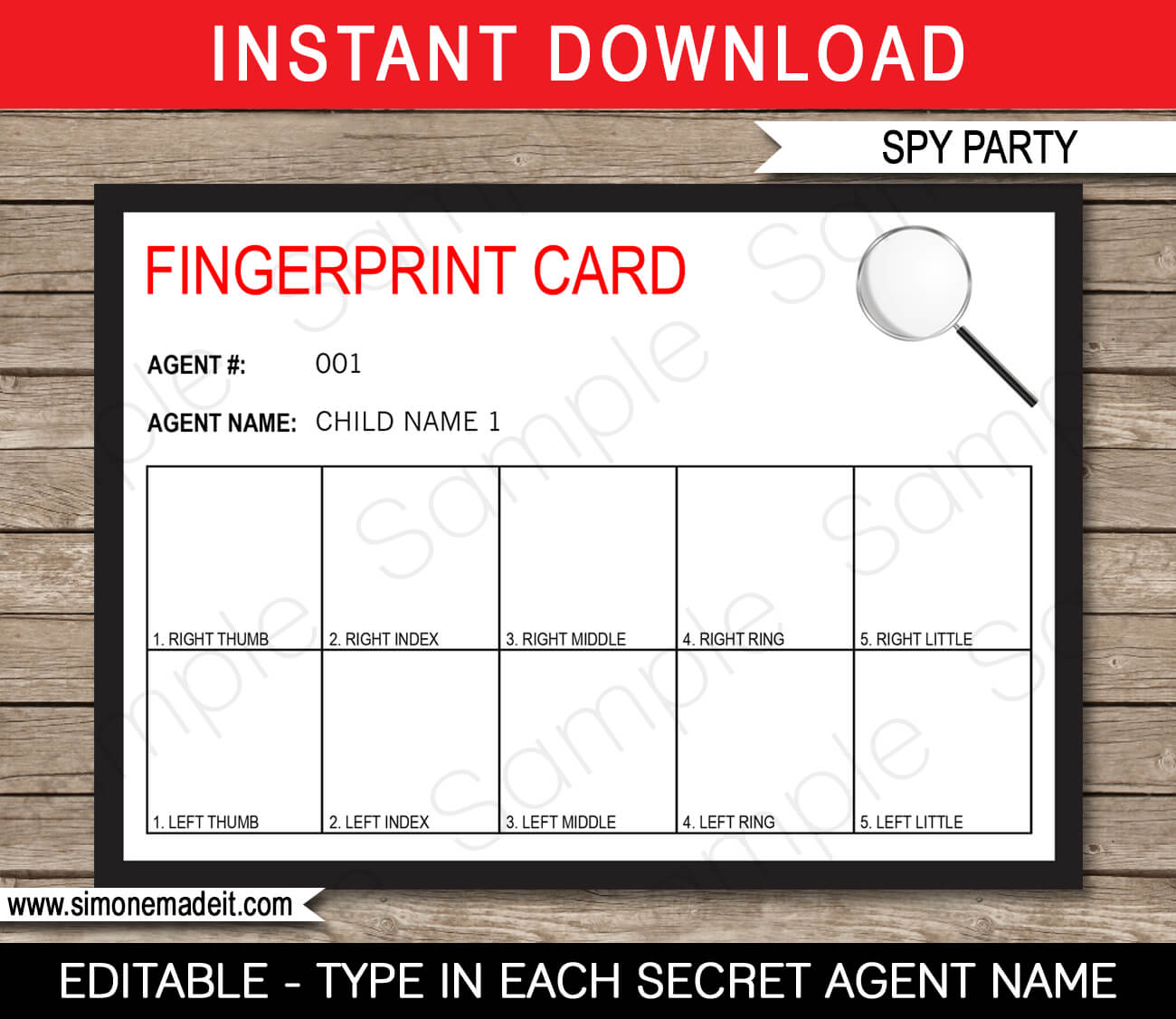 Spy Party Fingerprinting Card Template Throughout Spy Id Card Template