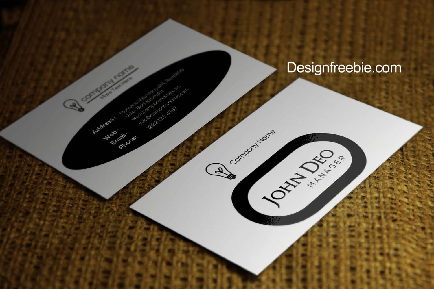 Standard Black And White Business Cards Templates Free In Black And White Business Cards Templates Free