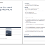 Standard Operating Procedures Templates | Smartsheet With Instruction Sheet Template Word