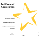 Star Award Certificate Templates Free Image Pertaining To Star Award Certificate Template