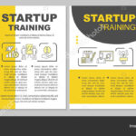 Startup Training Brochure Template Layout — Stock Vector With Training Brochure Template