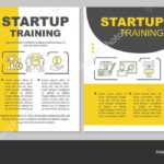 Startup Training Brochure Template Layout — Stock Vector With Training Brochure Template