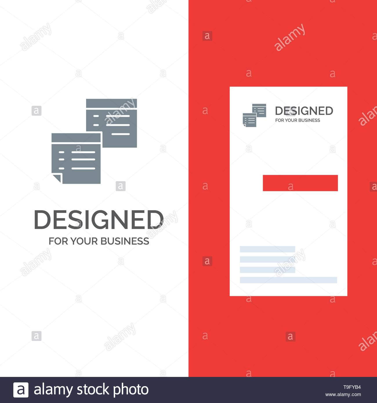 Sticky, Files, Note, Notes, Office, Pages, Paper Grey Logo Within Pages Business Card Template