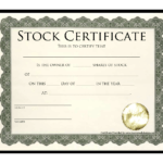 Stock Certificate Template | Best Template Collection Inside Corporate Share Certificate Template