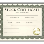 Stock Certificate Template | Best Template Collection Pertaining To Corporate Bond Certificate Template
