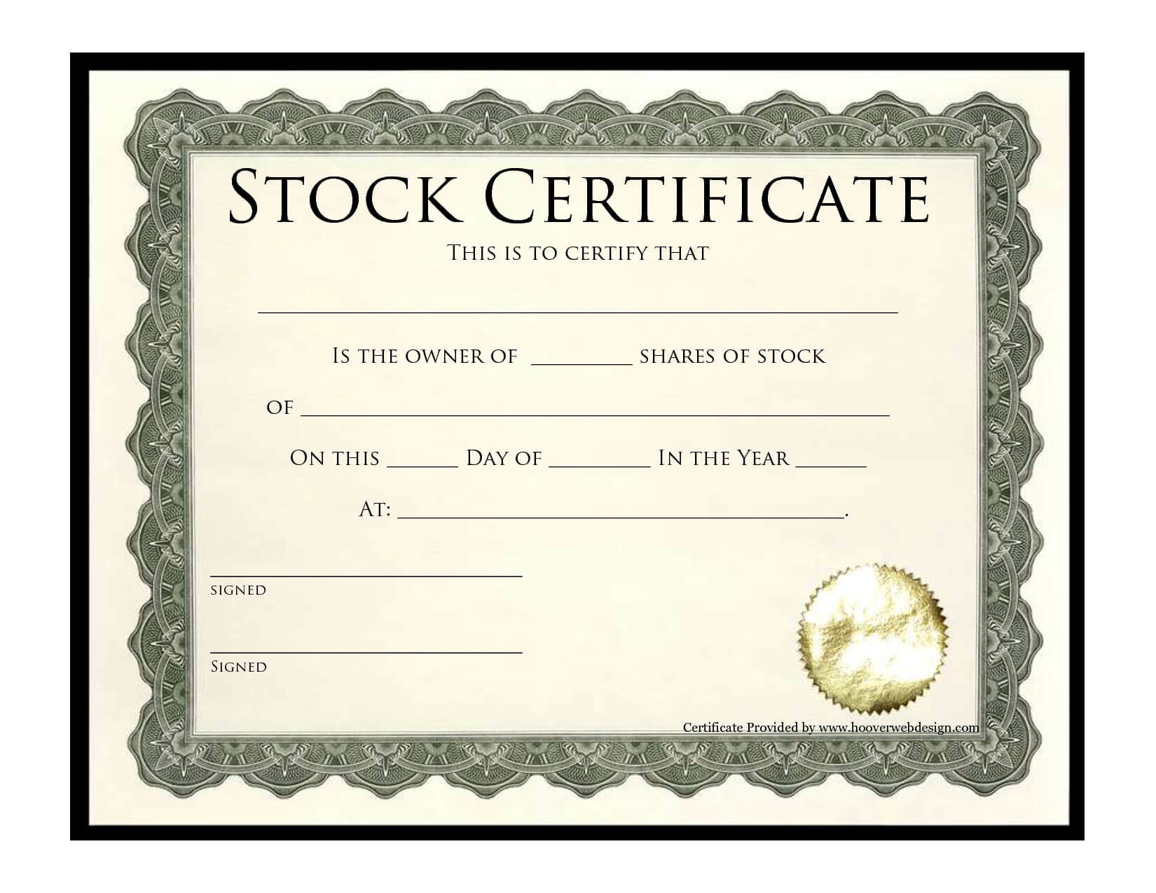 Stock Certificate Template | Best Template Collection Pertaining To Corporate Bond Certificate Template