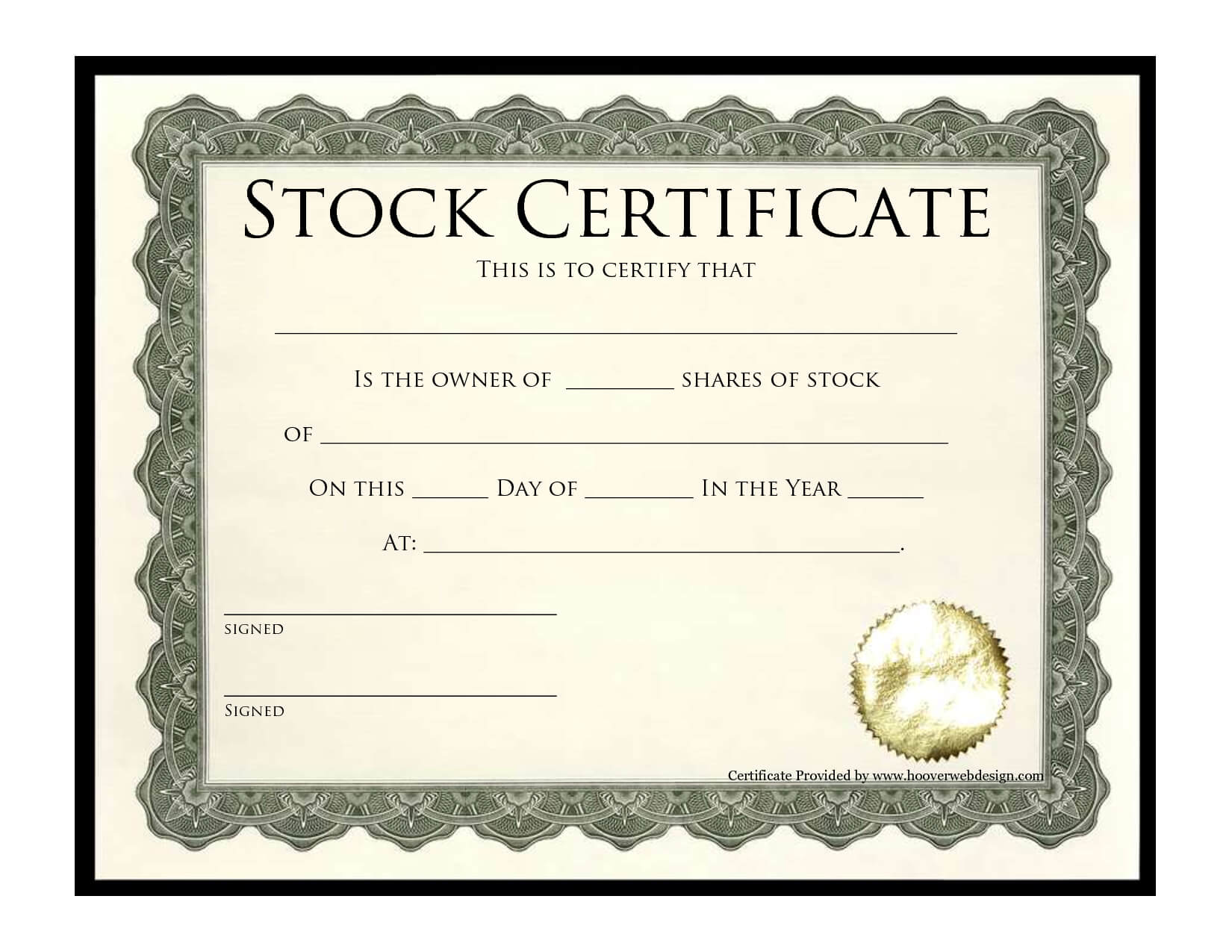 Stock Certificate Template | Best Template Collection With Regard To Share Certificate Template Pdf