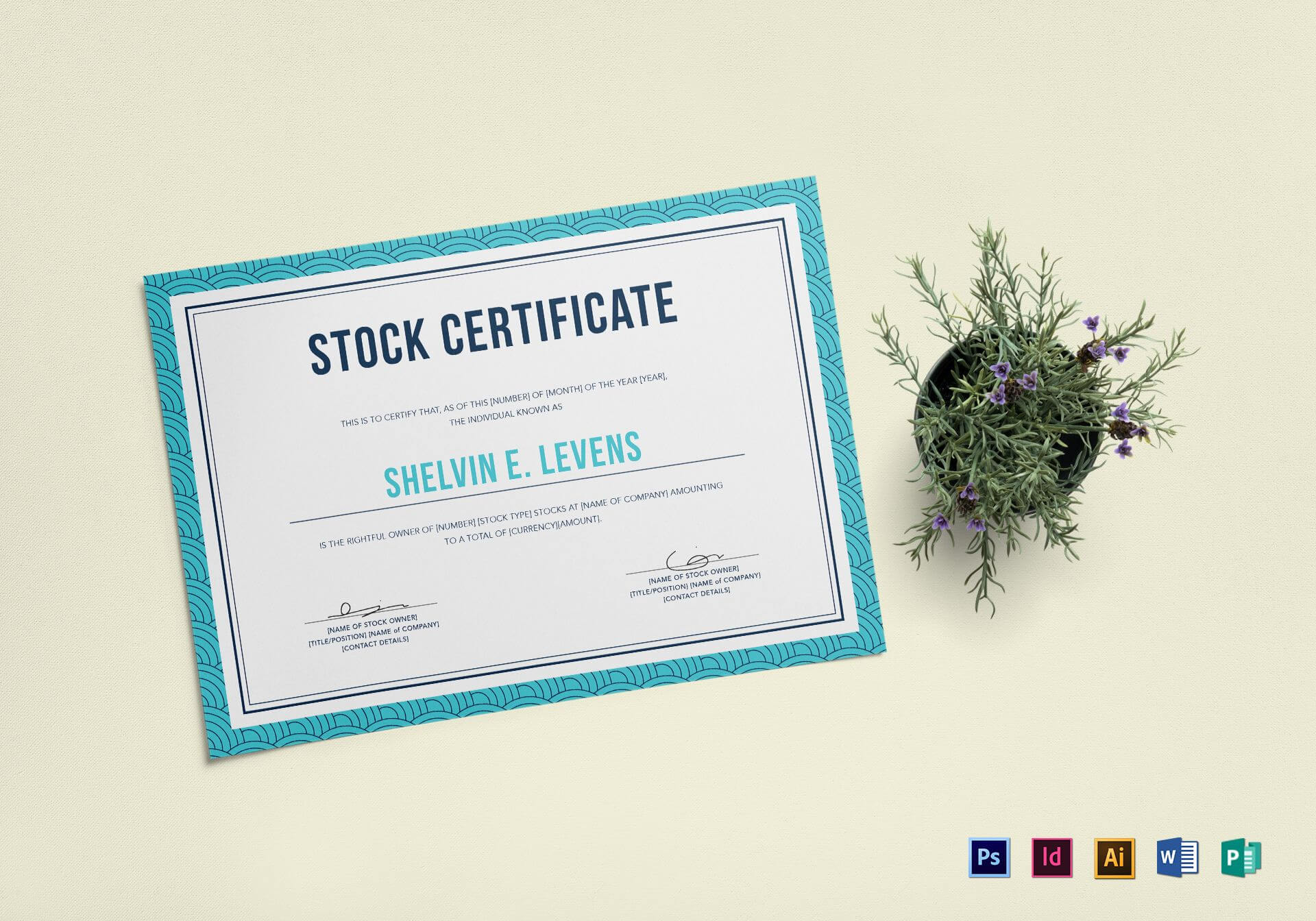 Stock Certificate Template Throughout Indesign Certificate Template