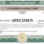 Stock Certificate Template Word | Certificatetemplateword For Stock Certificate Template Word