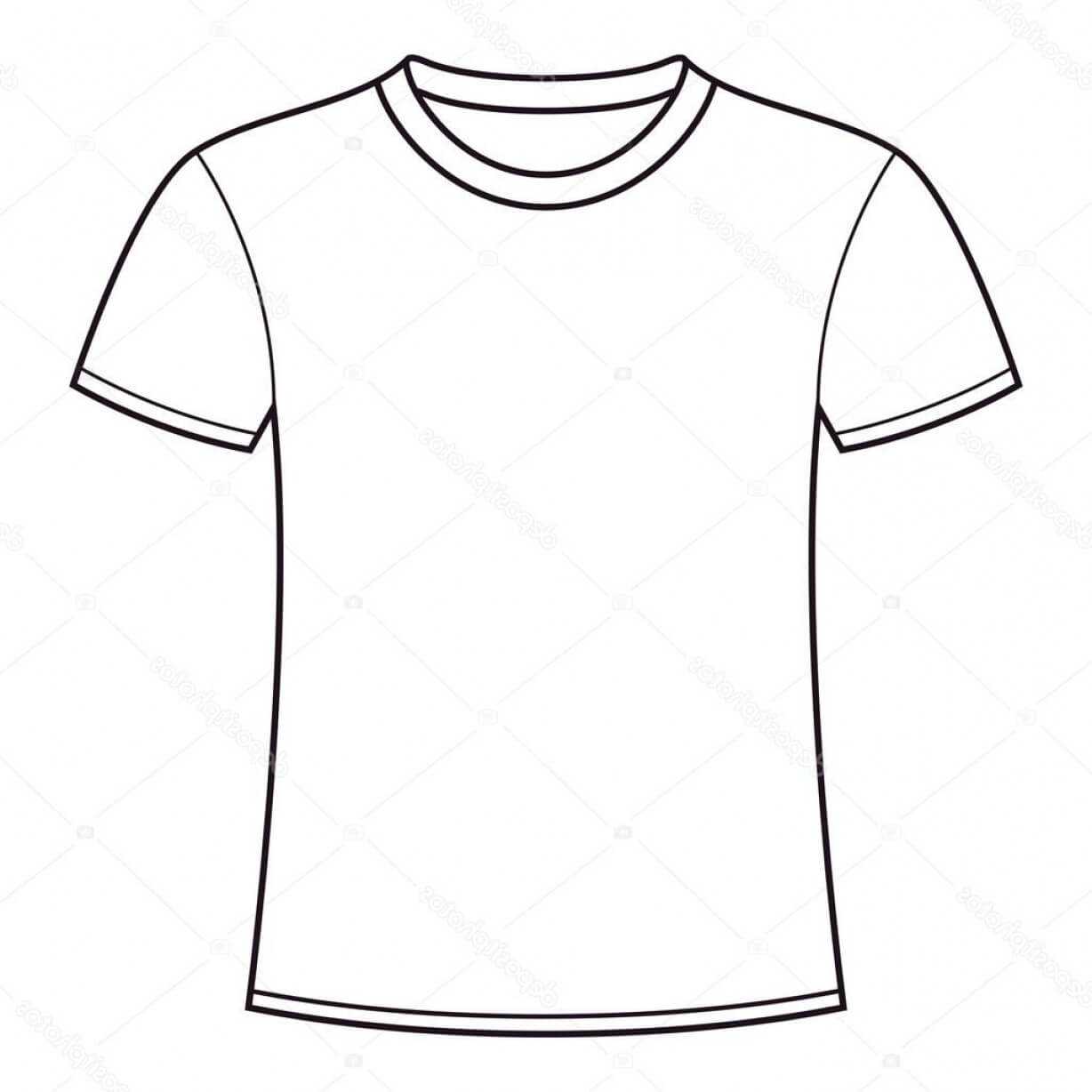 Stock Illustration Blank T Shirt Template | Soidergi Intended For Blank Tshirt Template Printable