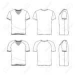 Stock Illustration Within Blank V Neck T Shirt Template