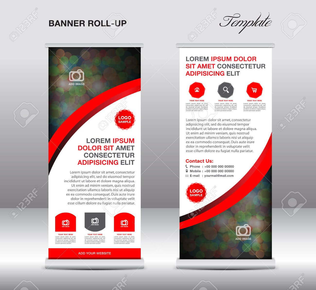 Stock Vector | Banner Design Samples | Banner Stands In Banner Stand Design Templates