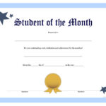 Student Of The Month Template | Asouthernbellein pertaining to Free Printable Student Of The Month Certificate Templates
