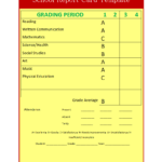 Student Report Template Within Result Card Template