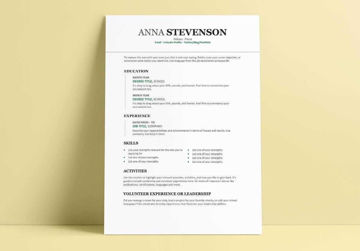 Student Resume/cv Templates: 15 Examples To Download & Use Now With Regard To College Student Resume Template Microsoft Word