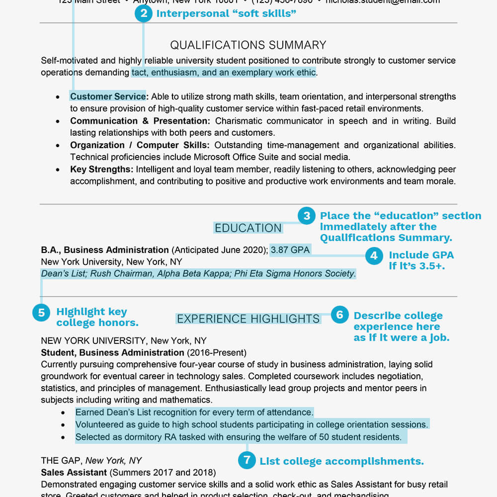 Student Resume Examples And Templates For College Student Resume Template Microsoft Word