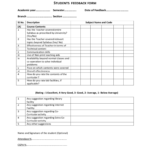 Students Feedback Form – 2 Free Templates In Pdf, Word Within Student Feedback Form Template Word