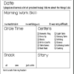 Students' Stuff | Preschool Fun | Preschool Daily Report for Preschool Weekly Report Template