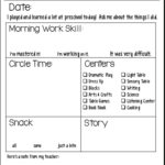 Students' Stuff | Preschool Fun | Preschool Daily Report Throughout Daily Report Sheet Template