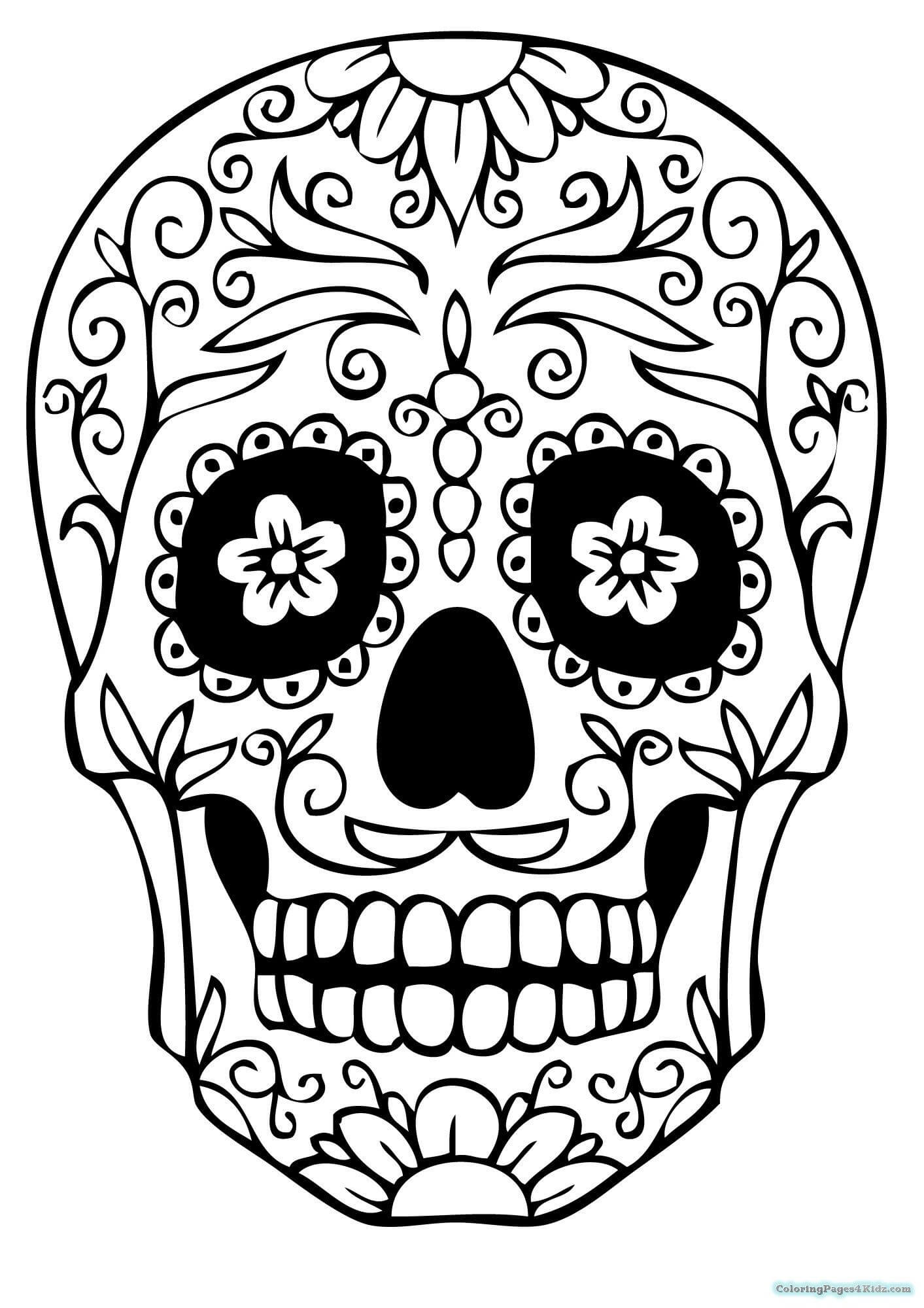 Sugar Skull Coloring Pages Unique Idea Blank Sugar Skull With Blank Sugar Skull Template