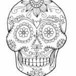 Sugar Skull Drawing Template At Paintingvalley | Explore In Blank Sugar Skull Template