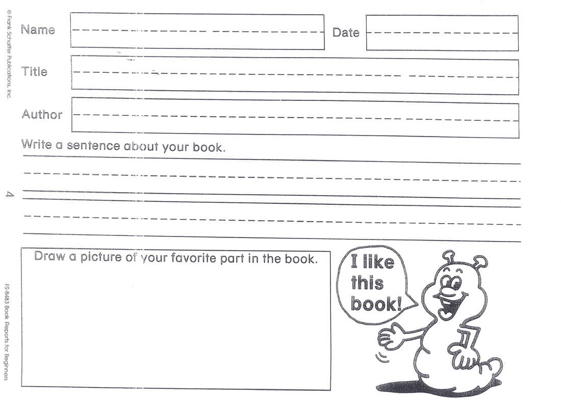 Summer Book Report – Mrs. Kozlowski's First Grade Inside First Grade Book Report Template
