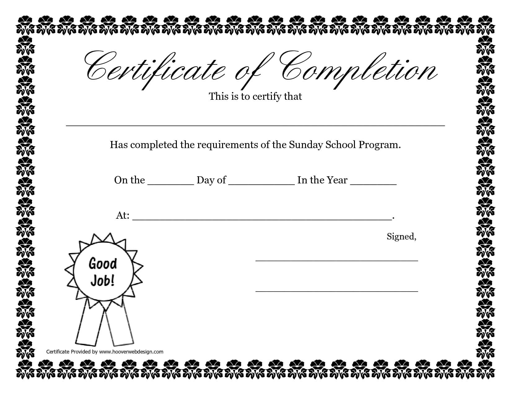 Sunday School Promotion Day Certificates | Sunday School In Certificate Templates For School