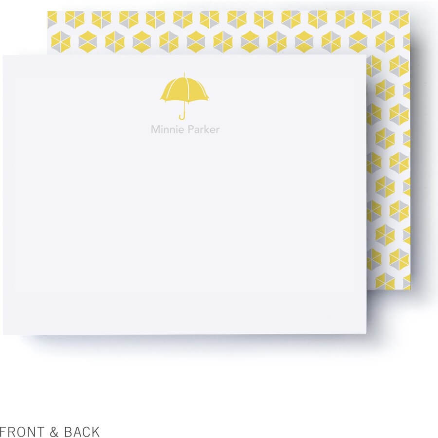 Sunny Umbrellas Baby Shower Thank You Card Regarding Thank You Card Template For Baby Shower