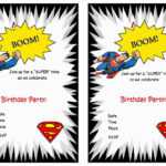 Superman Birthday Invitations | Birthday Printable Within Superman Birthday Card Template