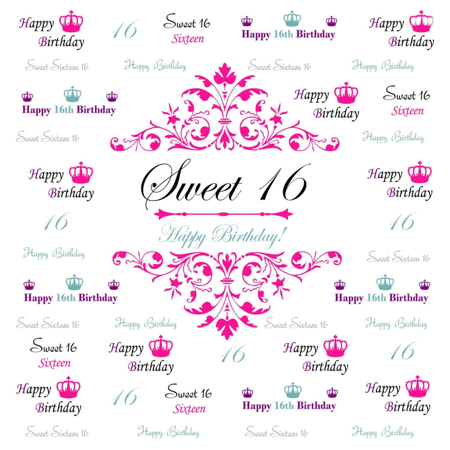 Sweet 16 Banner Template - 10+ Professional Templates Ideas Pertaining To Sweet 16 Banner Template