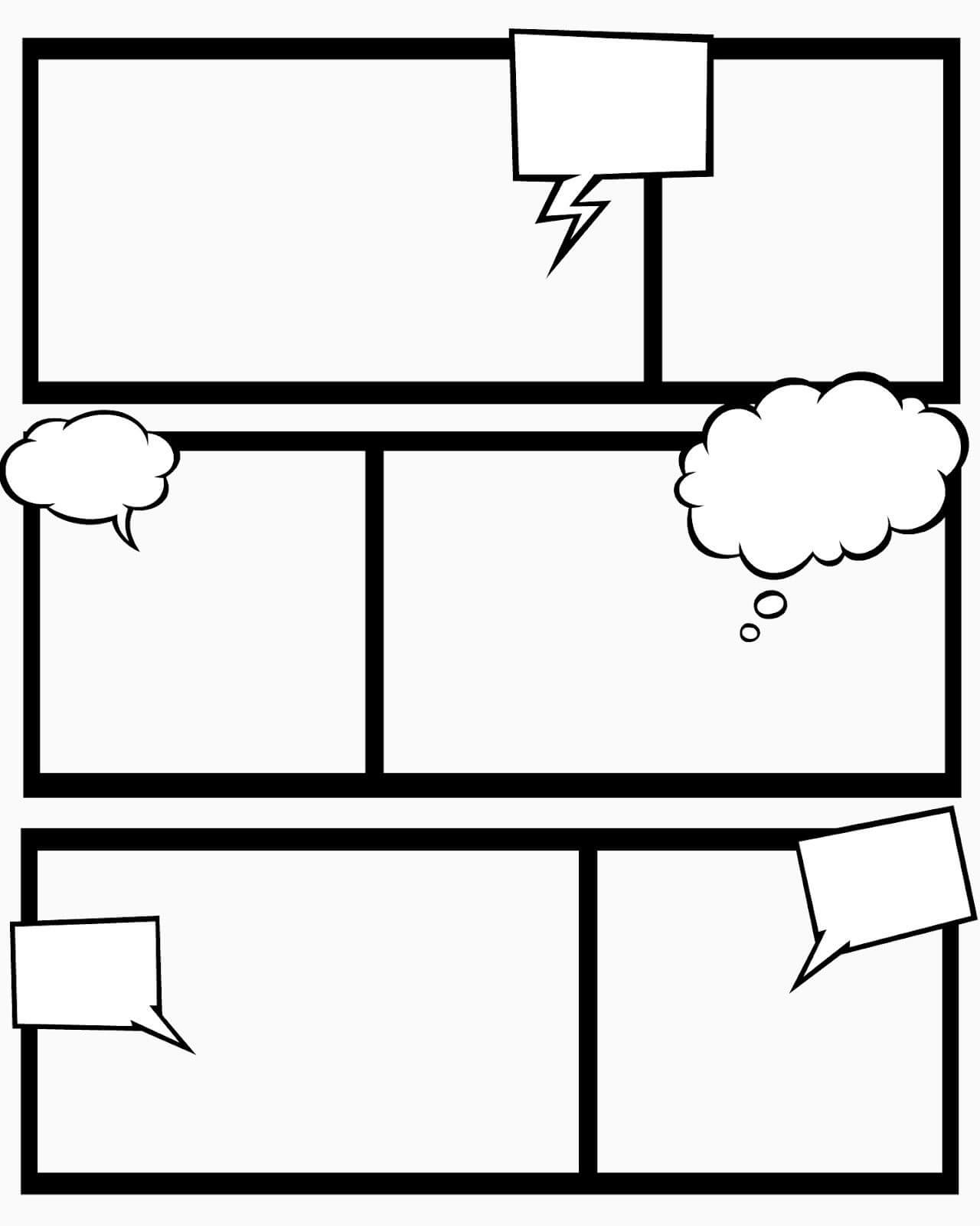 Sweet Hot Mess: Free Printable Comic Book Templates - And For Printable Blank Comic Strip Template For Kids