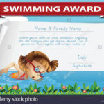 Swimming Award Certificate Template Illustration Stock For Swimming Award Certificate Template
