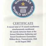 Sword Swallowers Association Intl Ssai Sword Swallowing Pertaining To Guinness World Record Certificate Template