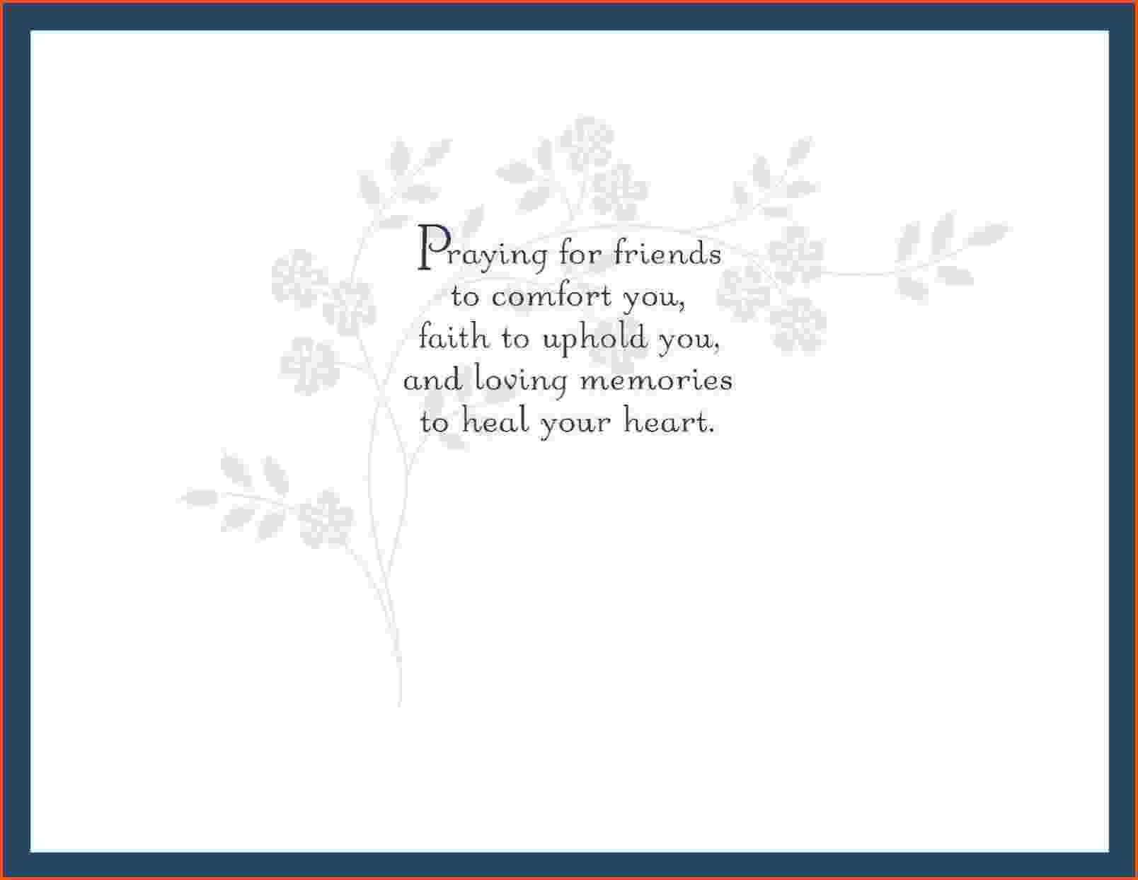 Sympathy Card Template For Word In Sympathy Card Template