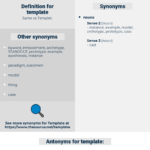 Synonyms For Template, Antonyms For Template – Thesaurus With Another Word For Template