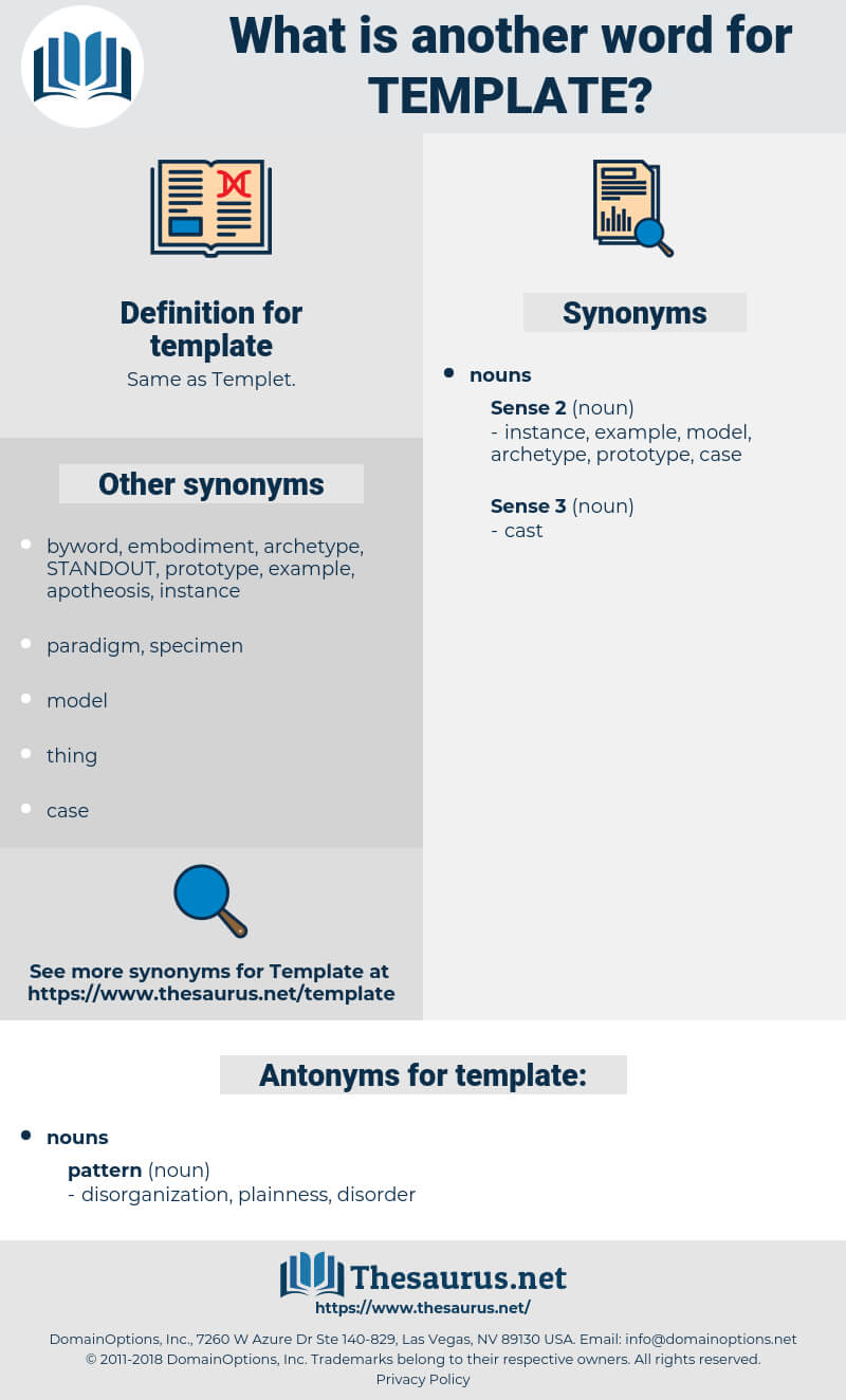 Synonyms For Template, Antonyms For Template - Thesaurus With Another Word For Template