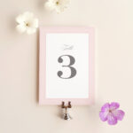 Table Number Cards Template, Rose Dots In Table Number Cards Template