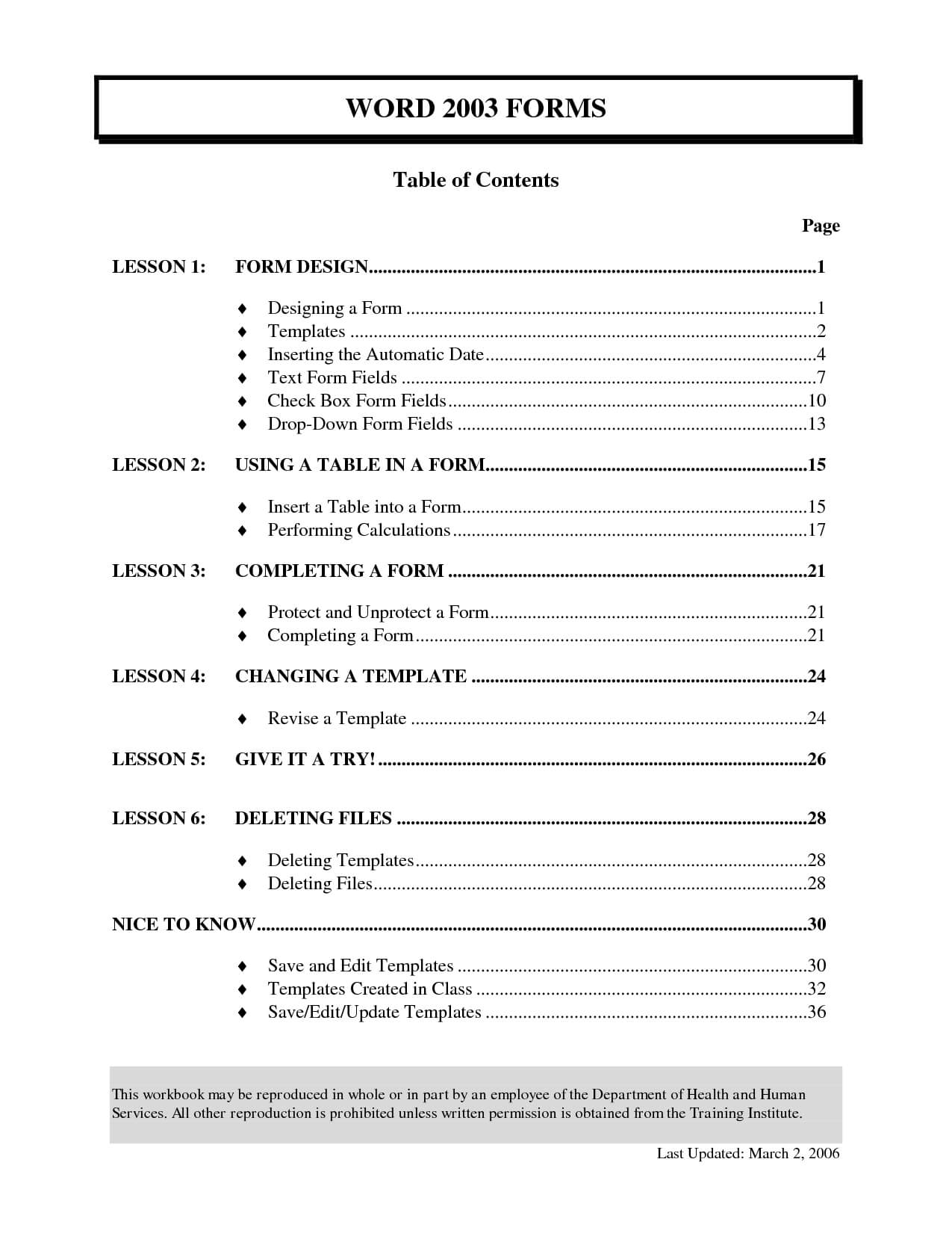 Table Of Contents Template | New Images | Office Tips Intended For Microsoft Word Table Of Contents Template