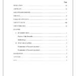 Table Of Contents – Thesis And Dissertation – Research Within Contents Page Word Template