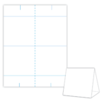 Table Tent Design Template Blank Table Tent – White – Cover With Regard To Blanks Usa Templates