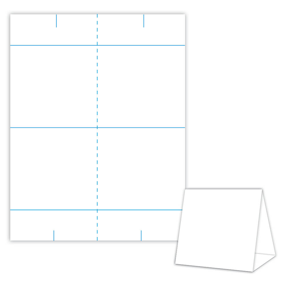 Table Tent Design Template Blank Table Tent – White – Cover With Regard To Blanks Usa Templates